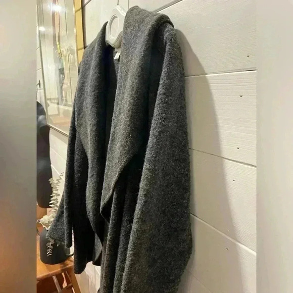 PARAPHRASE Gray 50/100 wool open front  cardigan size 10 - Picture 5 of 6